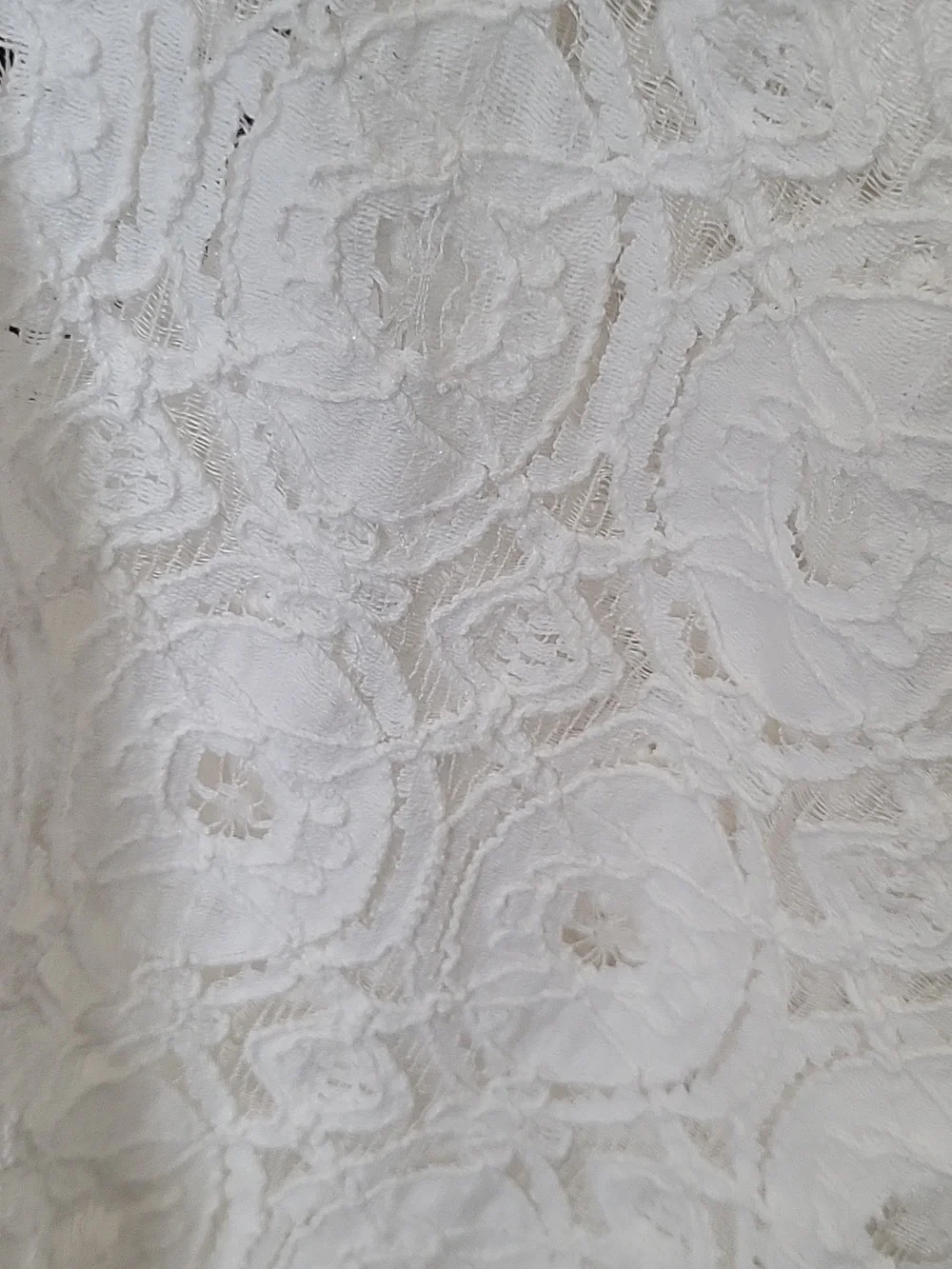 Ivory Crochet Lace Shift Dress Cover Up M